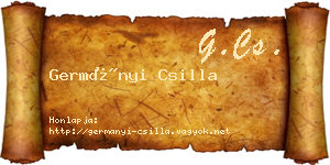 Germányi Csilla névjegykártya